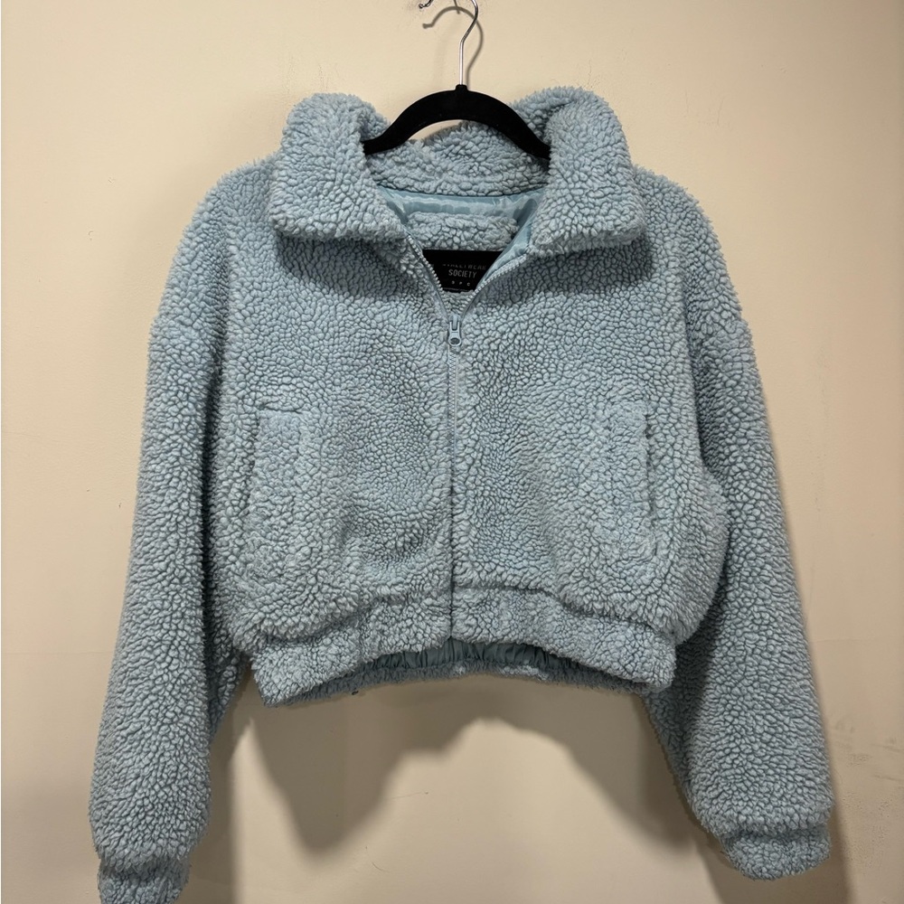 Streetwear Society Light Blue Teddy Jacket